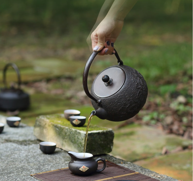 Pure handmade cast iron kettle