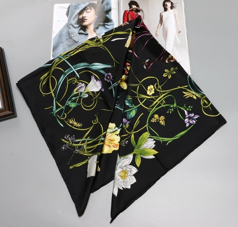 European and American silk scarf