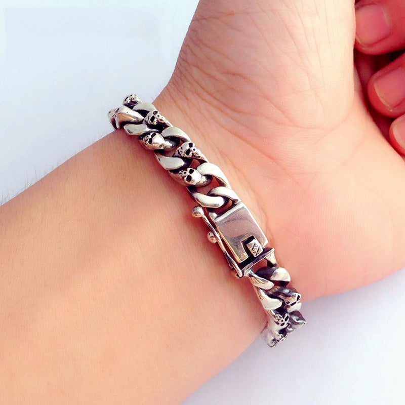 Skull male street hip hop bracelet