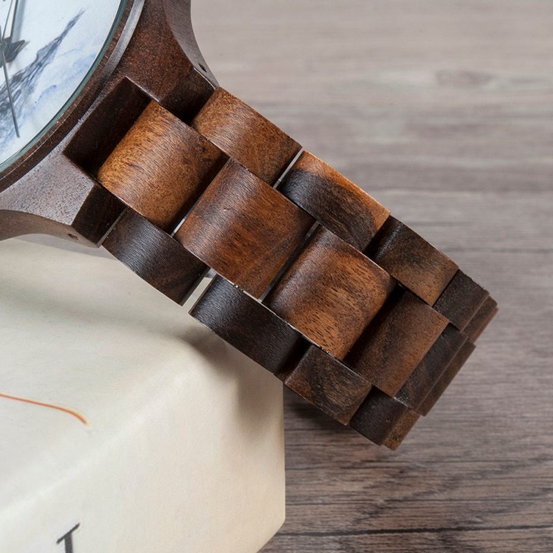 Wooden watch literary men's watch