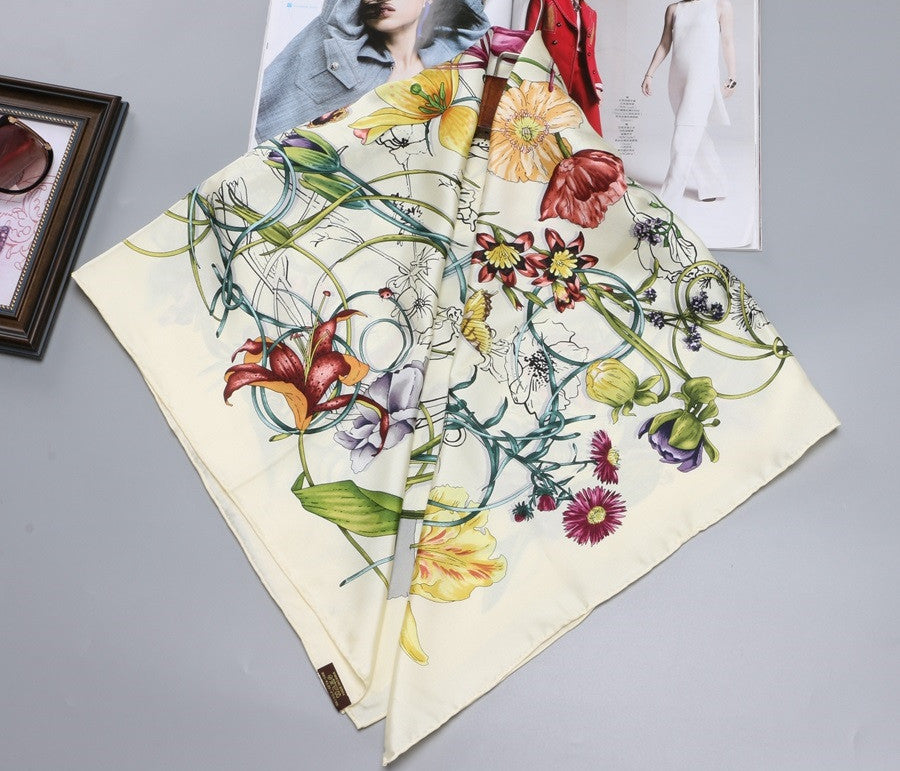 European and American silk scarf