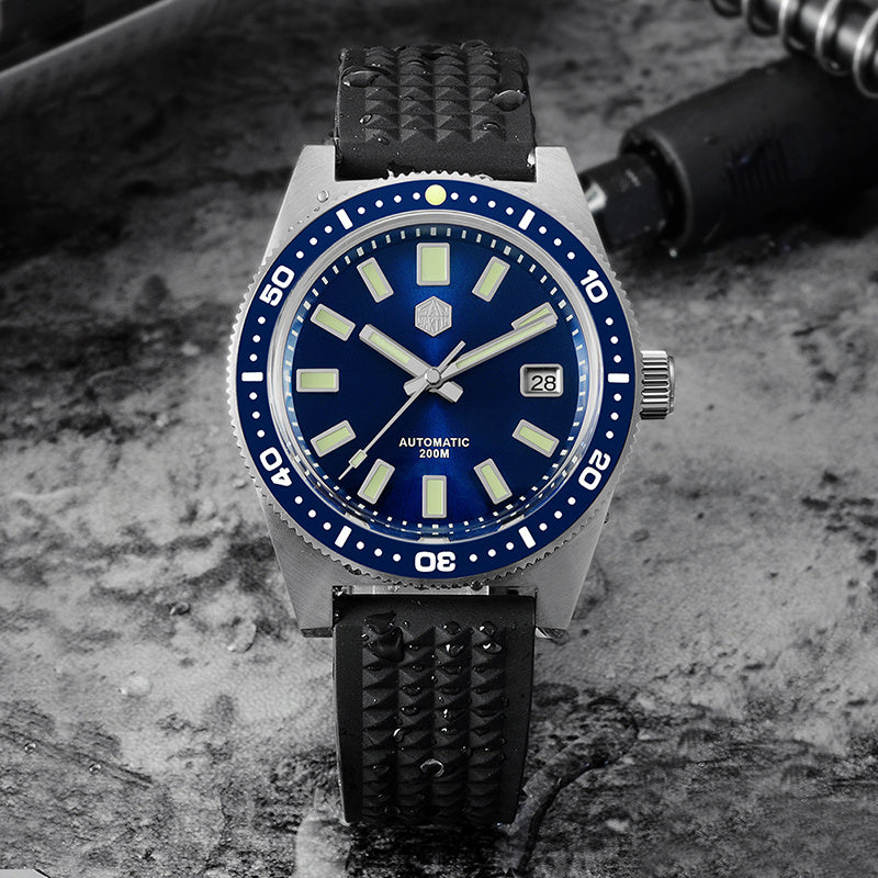 Submersible Mechanical Watch Waterproof Sapphire Bubble Mirror Watch