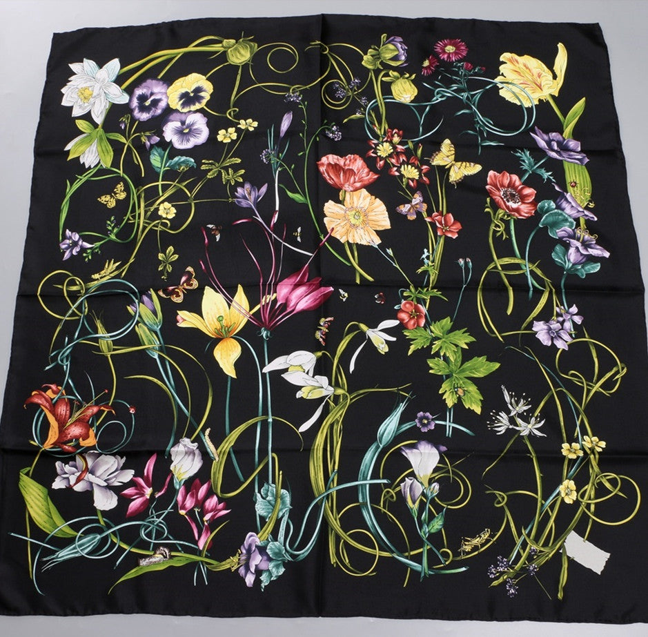 European and American silk scarf