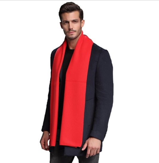 autumn and winter new men's scarf cashmere tide men's business casual thick warm scarf long double-sided