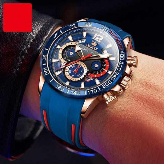 Silicone Band Multi-function Luminous Quartz Watch Men's Watch Men's Watch