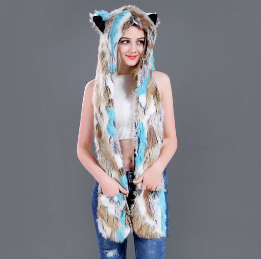 Cartoon Animal Hat Scarf Glove One