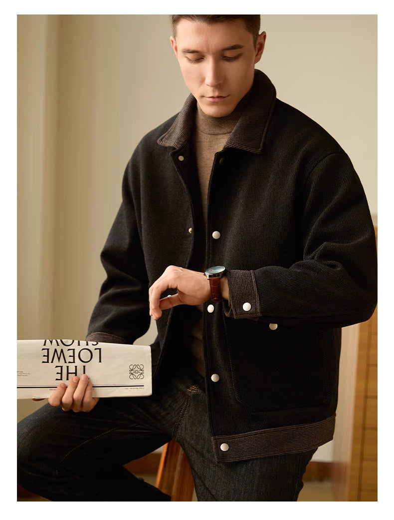 Short Lapels Men's Coat Autumn And Winter