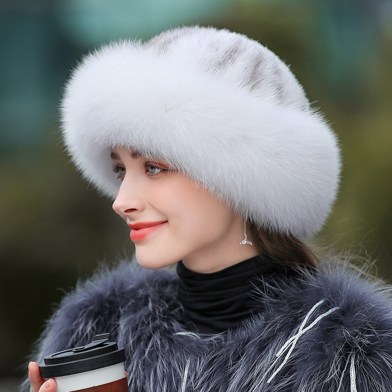 Women's Outdoor Warm Fur Hat In Winter